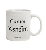 İsme Özel Kupa Bardak - Canım Kendim Temalı (Beyaz)