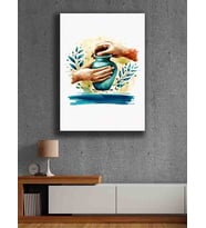 Koç stüdyo Modern tasarım kanvas tablo 50x70 (Çok Renkli)