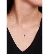 Elika Silver Kadın Taşlı Ruby Kuş Model 925 Ayar Gümüş Kolye