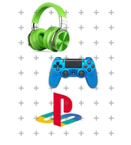 Yenilebilir Şeker Kağıt Play Station Oyuncu Temalı Pasta Süsleme
