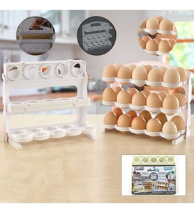 Buzdolabı yumurta organizeri 3 katlı 30 bölmeli