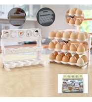 Buzdolabı yumurta organizeri 3 katlı 30 bölmeli