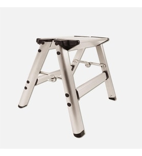 Alüminyum 2 Basamaklı Merdiven MR114 Tabure 34x30cm (Gri)