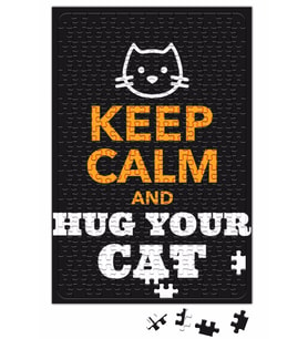 Keep Calm and Hug Your Cat Puzzle 240 Parça Yapboz