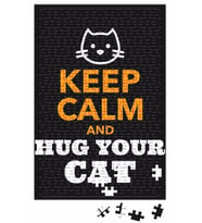 Keep Calm and Hug Your Cat Puzzle 240 Parça Yapboz