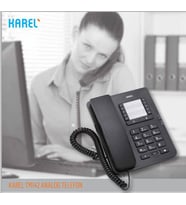 Karel TM142 Hafızalı Masaüstü Kablolu Telefon Siyah