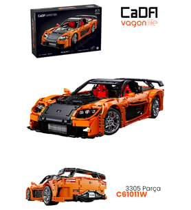 CaDA Uzaktan Kumandalı Mazda RX-7  3305 PARÇA Premium Yarış Aracı Yapım Seti -FFC61502W-3305