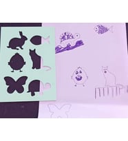 3D Baskı Hayvan Figürleri Çizim Şablonu - Çoklu Desen Kalıbı - Mint