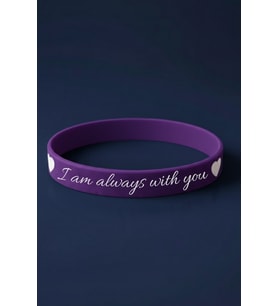“I Am Always With You” Kalpli Kadın Erkek Silikon Bileklik – Sevgiliye Anlamlı Hediye