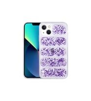 Apple iPhone 13 Uyumlu Kılıf Kamera Korumalı Simli Airbag'li Zore Dalga Kapak (Mor)