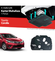 Toyota Corolla Çelik Karter Muhafaza Koruma 2013 2014 2015 2016 2017 2018