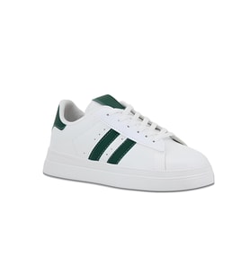 Plx Bağcıklı Spor Ayakkabı Yürüyüş Günlük Ayakkabı Sneaker (Beyaz)