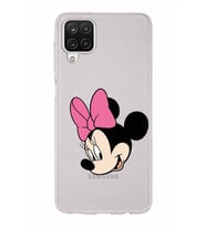 Samsung Galaxy A12  Kapak Minnie Mouse Tasarımlı Şeffaf Silikon Kılıf