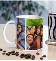 Kişiye Özel 3 Fotoğraflı Beyaz Kupa Bardak, Sevgiliye, Arkadaşa Hediye, Doğum