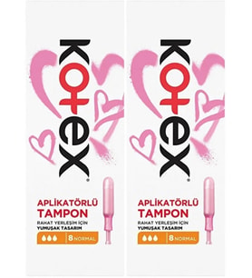 Kotex Aplikatörlü Tampon Normal 16 Lı Set (2PK*8)