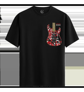 Frankenstrat %100 Pamuklu Kadın Siyah Tişört - Premium Quality