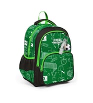 CORAL HIGH 33247 YEŞİL FUTBOL DESENLİ ÜÇ BÖLMELİ SIRT ÇANTASI