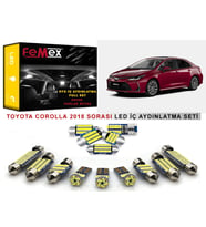 Toyota Corolla 2018 ve Sonrası LED İç Aydınlatma Ampul Seti FEMEX Parlak Beyaz