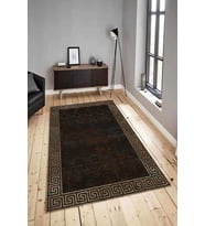 Dijital Baskılı Yıkanabilir Kaymaz Modern Renkli Salon Halısı Mutfak Halısı Yolluk ND-HY-1262 (Kahverengi)