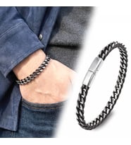 Moncuk Design Çift Sıra Otantik Çelik Zincir Bileklik 33515B2D2