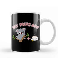 Cute My Puns Are Koala Tea Koalatea Quality Pun Kupa Bardak Porselen