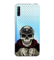 Huawei P Smart Pro Uyumlu Kapak Skeleton Fighter Tasarımlı Şeffaf Silikon Kılıf