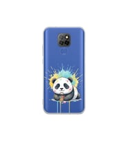 General Mobile GM 20 ile Uyumlu Splash Panda Tasarımlı Şeffaf Silikon Kılıf