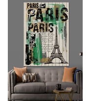 Paris Şehri Moda Afiş Dekoratif Kanvas - Mdf Ahşap Tablo