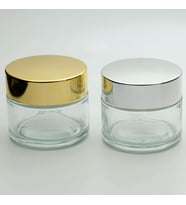 BOŞ KREM KAVANOZU 100 ML (10 ADET) BOŞ ŞEFFAF GRİ KAPAKLI  KUTU