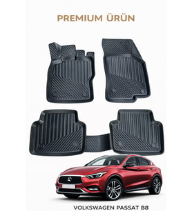 Volkswagen Passat B8 / B8.5 ile Uyumlu 3D Oto Paspas Premium