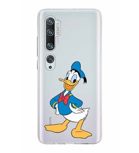 Xiaomi Mi Note 10 Uyumlu Kapak Donald Duck Tasarımlı Şeffaf Silikon Kılıf