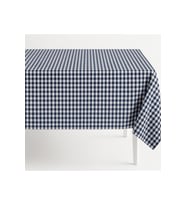 Kareli %100 Pamuk Masa Örtüsü