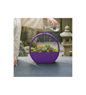 Alvera Self-Watering Planter – 3D Baskı Kendi Kendini Sulayan Saksı-Mor