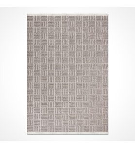 Makine Kaymaz Yıkanabilir Bej Geometrik Triko Salon Halısı Mutfak Halısı Koridor Halısı Yolluk 68979072
