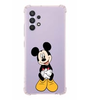Samsung Galaxy A32  Köşe Korumalı Antişok Kapak Mickey Mouse Tasarımlı Şeffaf  Kılıf
