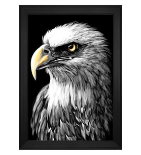 Hayvanlar Temalı Kanvas Tablo 80 x 110 cm Siyah Çerçeve