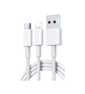 Winex 2in1 5A 120W UsbA to Type-C ve Lightning Hızlı Data ve Şarj Kablosu 120cm SX21C