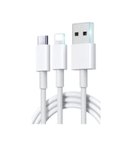 Winex 2in1 5A 120W UsbA to Type-C ve Lightning Hızlı Data ve Şarj Kablosu 120cm SX21C