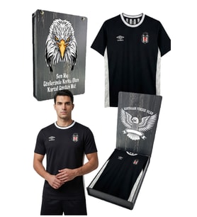 BEŞİKTAŞ ORJİNAL LİSANSLI SİYAH FORMASI UV KUTU HEDİYELİ