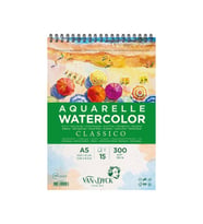 Van Dyck Classico Cold Press Dokulu Sulu Boya Blok 300 gr 15 yp A5 Spiralli