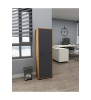 IRMAK DÜNYASI Kilitli Çok Amaçlı Dolap Ofis mutfak banyo için kilitli dolap (Atlantik Çam-Antrasit)