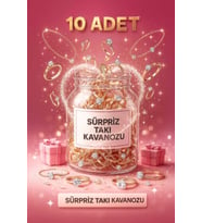 ÇELİK TAKI KAVANOZU Sürpriz (Gizemli) Kavanoz ( KOLYE,KÜPE,BİLEKLİK vb.) Takı Setleri  10 ADET (Gold)