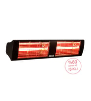 Goldsun Supra GSS40LG 4000W Az Işıklı Göz Yormayan Su Geçirmez Açık Alan Elektrikli Infrared Isıtıcı (Siyah)