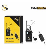 Pawer PW-265Y Kablosuz UHF Yaka-Headset(Kafa) Mikrofonu (Antrasit)