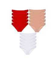 15 adet Süper Eko Set Likralı Kadın Slip Külot