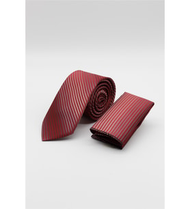 Kırmızı Desenli 6 Cm Kravat 1090255122