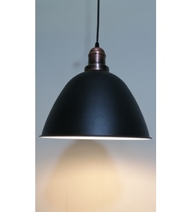 RİOLİGHT RETRO SİYAH İÇİ BEYAZ TEKLİ METAL SARKIT ÇAP: 28CM