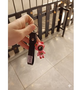 Figürlü Silikon Anahtarlık (Pembe)