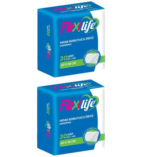 Flexi Life Hasta Alt Açma Yatak Koruyucu Örtü 60*90 Cm Klasik 60 Adet (2Pk*30)