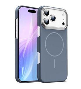 Coverzone iPhone 17 Pro ile uyumlu Metal G�r�n�ml� Kamera Korumal? Mat Marble Magsafe ile uyumlu Tam G�vde Korumal? iPhone 17 Pro ile uyumlu Gray